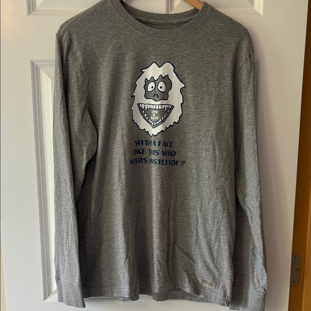 Life Is Good Gray Long Sleeve Tee